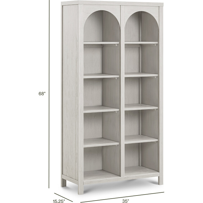 Eloise Bookcase, Assembled, White Driftwood - Bookcases - 4