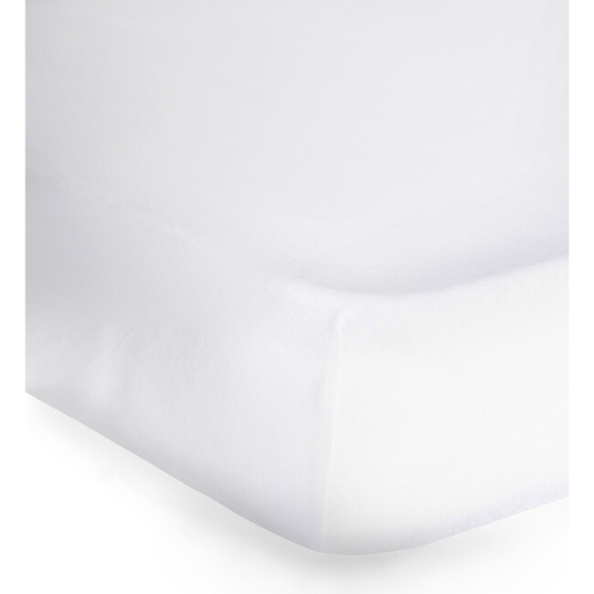 Peruvian Pima Cotton Baby Fitted Sheet, Classic White
