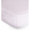 Peruvian Pima Cotton Baby Fitted Sheet, Pink Gingham - Crib Sheets - 1 - thumbnail