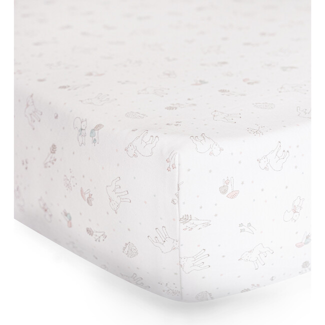 Peruvian Pima Cotton Baby Fitted Sheet, Lambie Meadow
