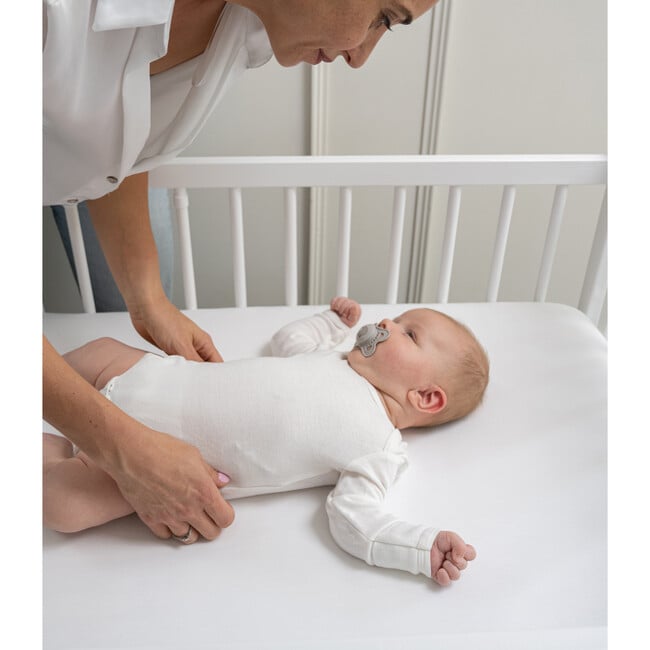 Peruvian Pima Cotton Baby Fitted Sheet, Classic White