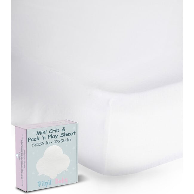 Peruvian Pima Cotton Baby Fitted Sheet, Classic White - Crib Sheets - 3