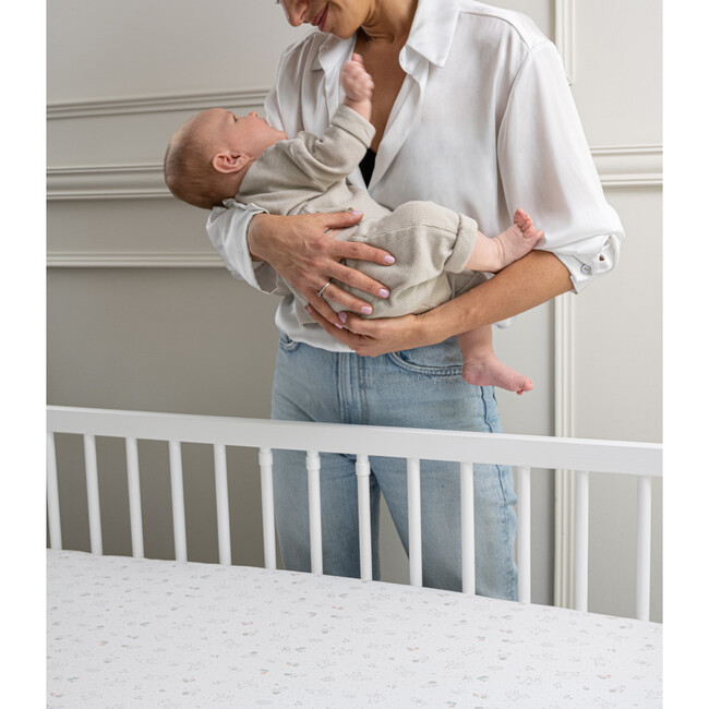 Peruvian Pima Cotton Baby Fitted Sheet, Lambie Meadow - Crib Sheets - 3