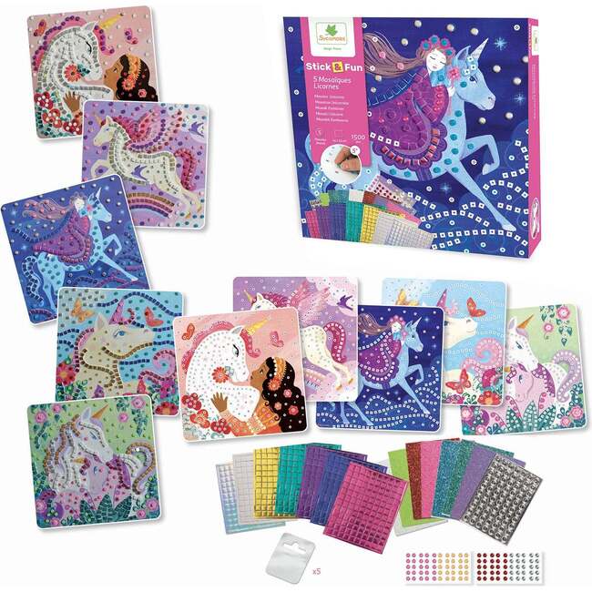 Stick'N Fun - L Mosaics Unicorns - 5y+