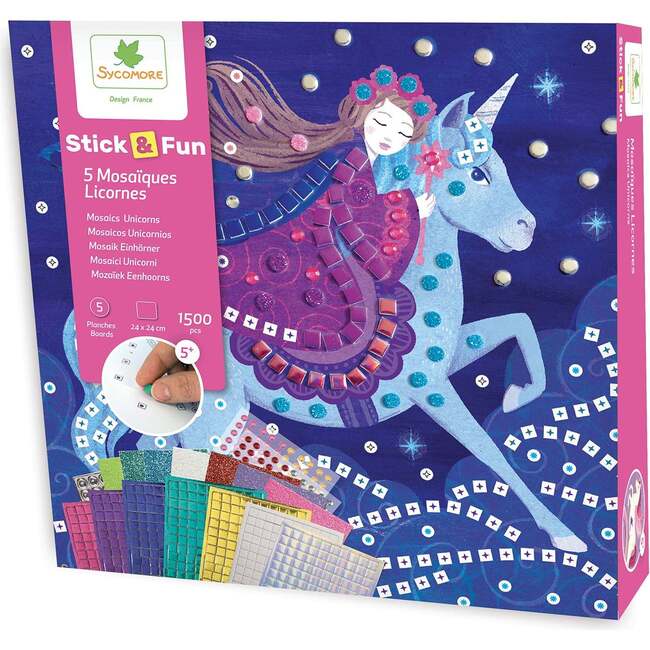 Stick'N Fun - L Mosaics Unicorns - 5y+