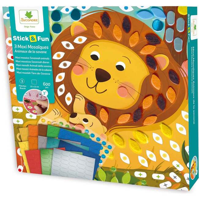 Stick'N Fun - S Mosaics Savannah Animals - 5y+