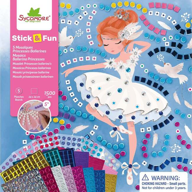 Stick'N Fun - L Mosaics Ballerina Princesses - 5y+ - Arts & Crafts - 3
