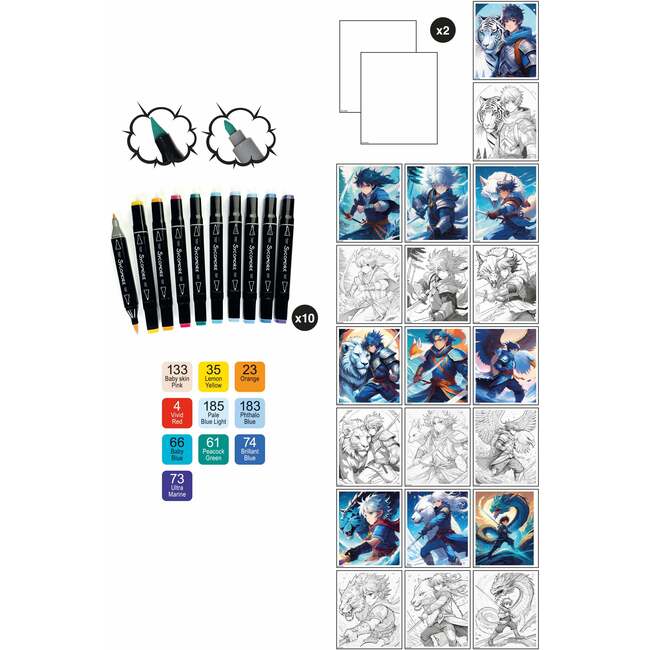 Manga - L Layout And Markers Warrior Heroes - 10y+