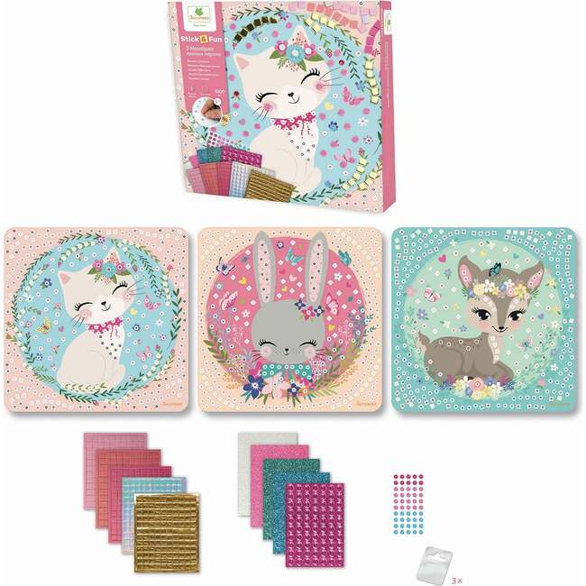 Stick'N Fun - S Mosaics  Cute Pets - 5y+ - Arts & Crafts - 4