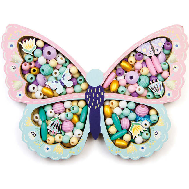 Les Perles -Butterfly Wooden Beads  - 4y+