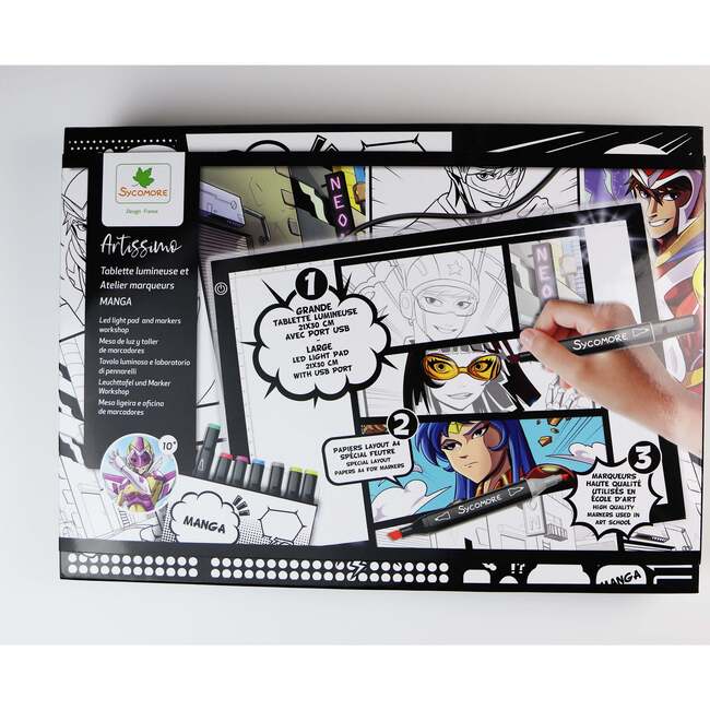 Manga - XXL+ Led Light Pad  And Markers Workshop - 10y+ - Arts & Crafts - 6