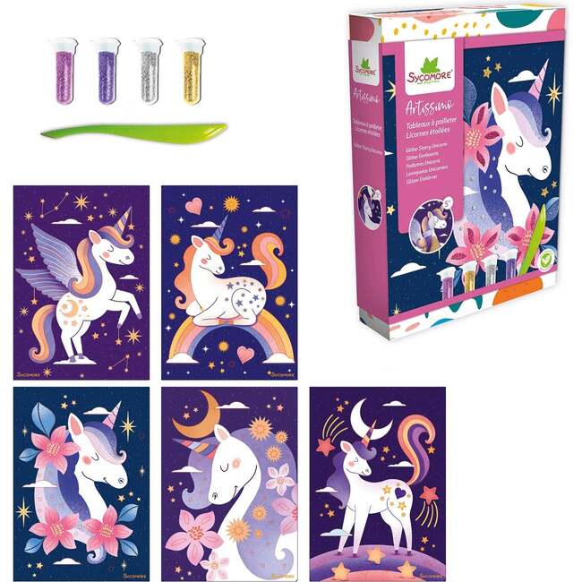 Artissimo -S Glitter Boards - Unicorns - 5y+