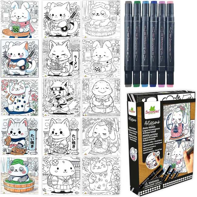 Artissimo -S Layout and markers Kawaii animals  - 10y+