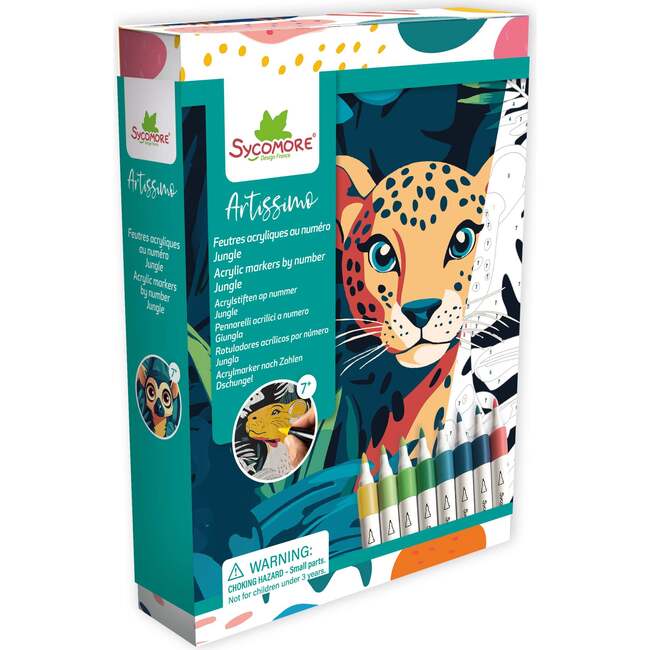 Artissimo -S Acrylic markers by numbers Jungle - 7y+ - Arts & Crafts - 4