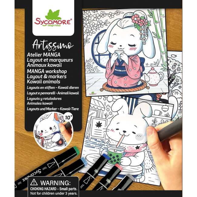Artissimo -S Layout and markers Kawaii animals  - 10y+ - Arts & Crafts - 5