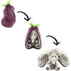 Velvet the Elephant/Eggplant - Flipetz - Plush - 1 - thumbnail
