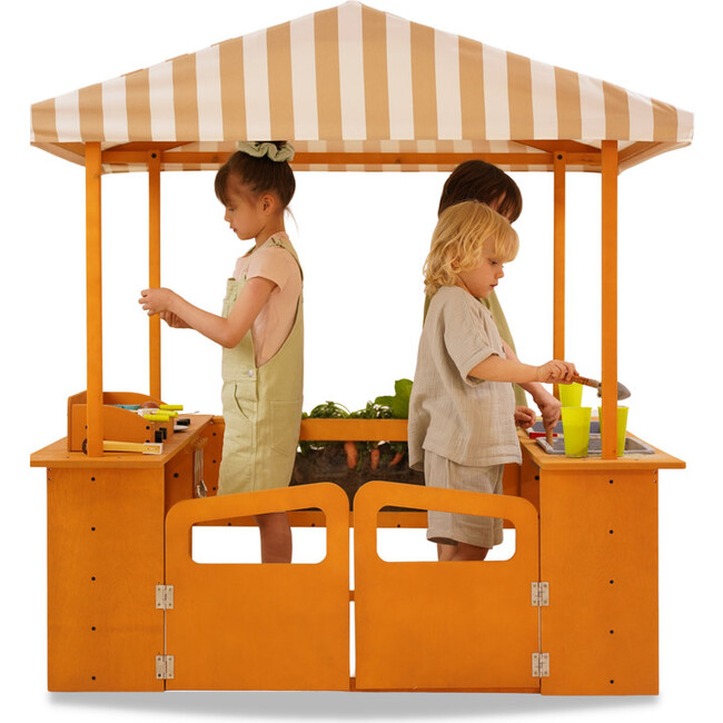 Sumac Outdoor Wooden Play Market, Mud Kitchen & Grill Station