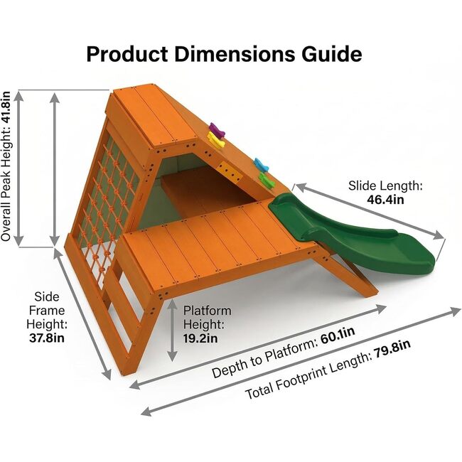 Palm - 5-in-1 Outdoor and Indoor Playground Playset - Outdoor Games - 5