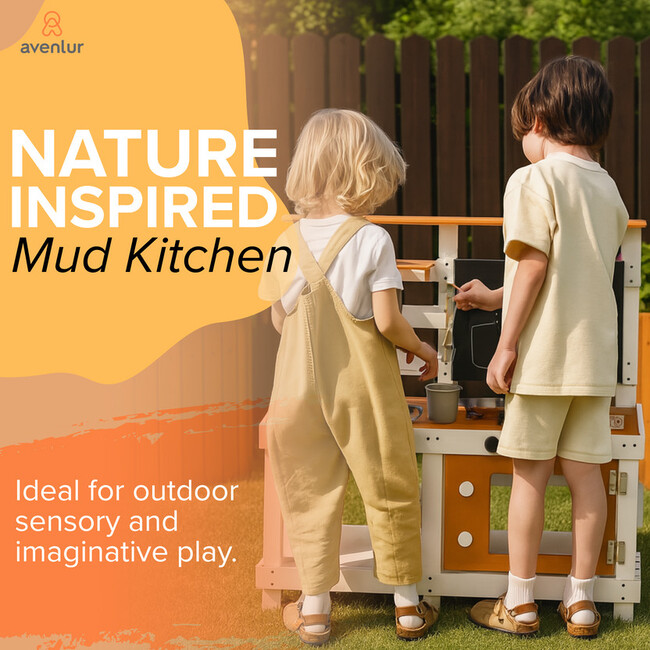 Woodland Mud Kitchen – Montessori Outdoor Wooden Play Kitchen - Play Kitchens - 3