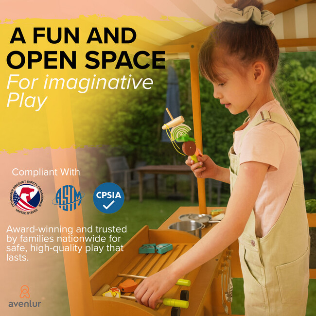 Sumac Outdoor Wooden Play Market, Mud Kitchen & Grill Station - Activity Gyms - 6