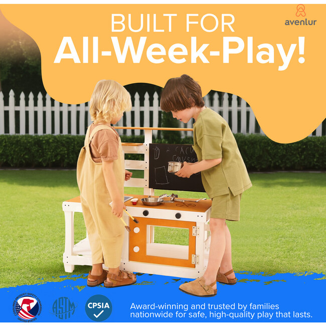 Woodland Mud Kitchen – Montessori Outdoor Wooden Play Kitchen - Play Kitchens - 6