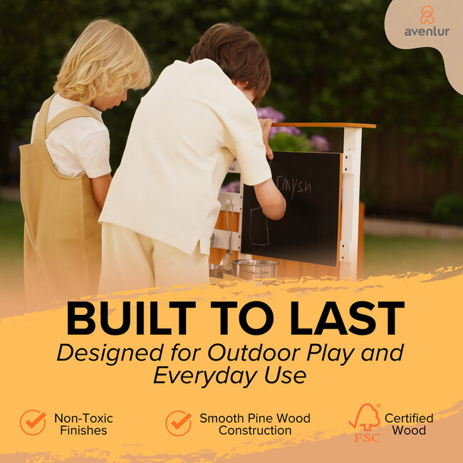 Woodland Mud Kitchen – Montessori Outdoor Wooden Play Kitchen - Play Kitchens - 7