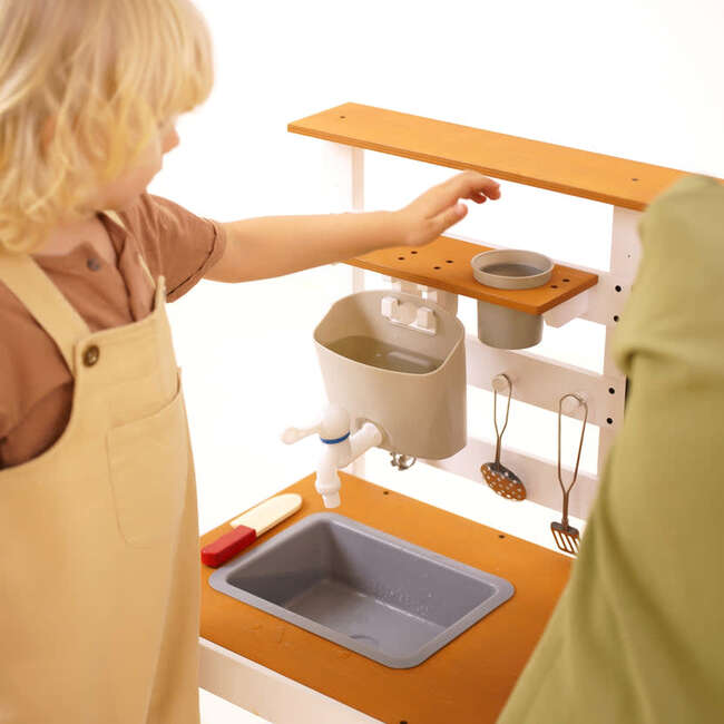 Woodland Mud Kitchen – Montessori Outdoor Wooden Play Kitchen - Play Kitchens - 9