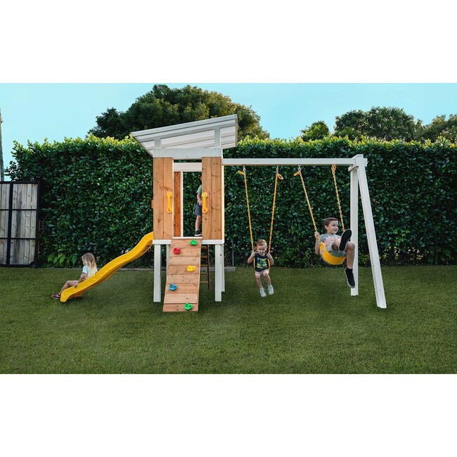 Forest - Modern Backyard Outdoor Swing Set 2 Swings And Trapeze Bar - Outdoor Games - 4