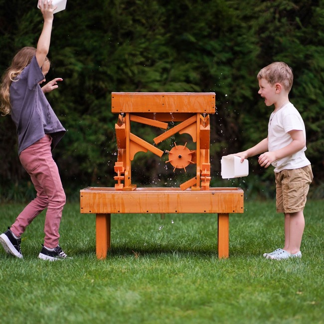 Outdoor Wooden Water Table for Toddlers | Kids’ Sensory Play Station - Play Tables - 5