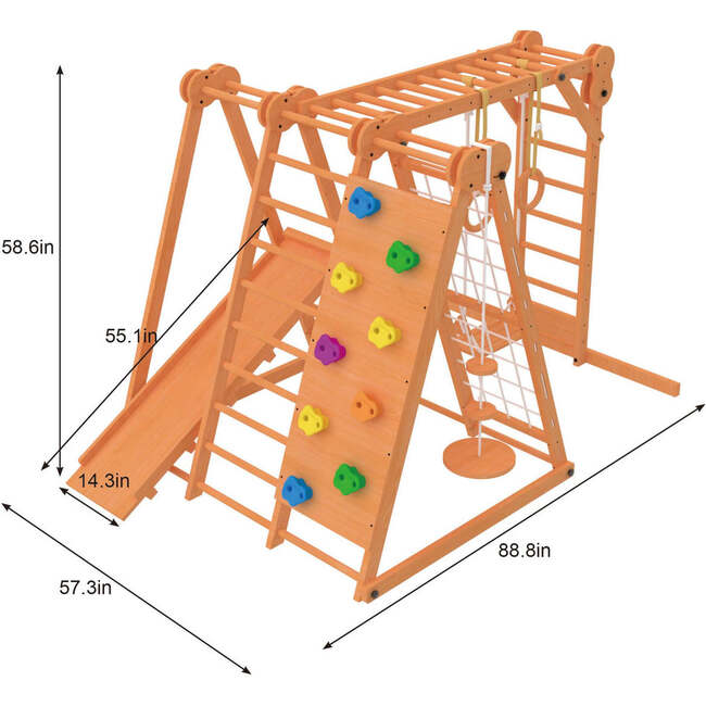 Chestnut | Outdoor & Indoor Foldable Jungle Gym - Outdoor Games - 6