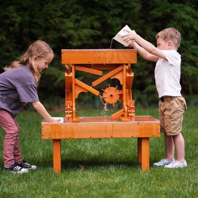 Outdoor Wooden Water Table for Toddlers | Kids’ Sensory Play Station - Play Tables - 7