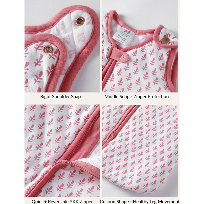 TOG 2.2 (Quilted) Wearable Blanket Baby Sleep Sack, Pink City - Sleep Sacks - 9