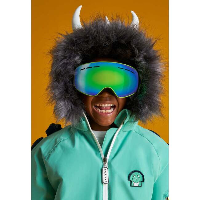 Spike the Dinosaur Ski Suit, Green - Snowsuits - 4