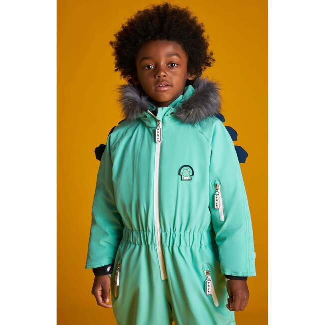 Spike the Dinosaur Ski Suit, Green - Snowsuits - 5