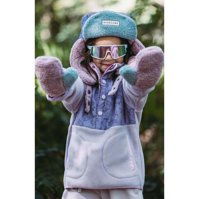 Fleece Mittens, Purple - Gloves - 4