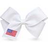 American Flag Hair Bow, White - Hair Accessories - 1 - thumbnail