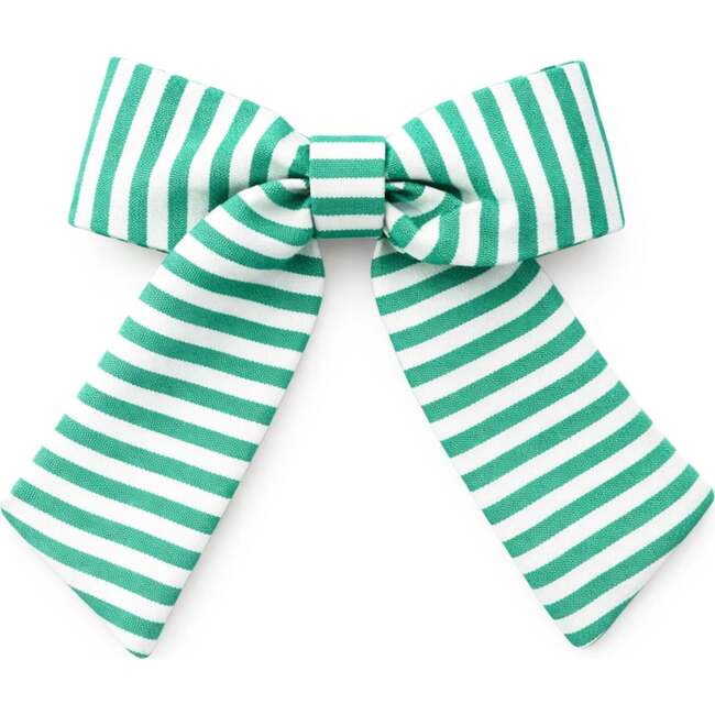 Seersucker Hair Bow, Green