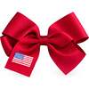 American Flag Hair Bow, Red - Hair Accessories - 1 - thumbnail