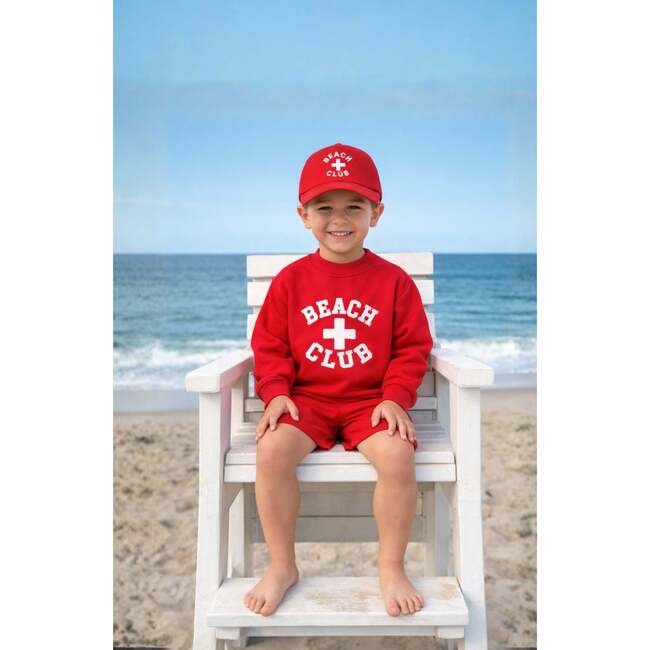 Beach Club Baseball Hat, Red