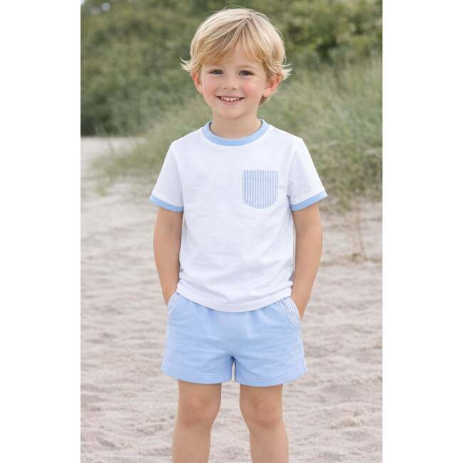 Seersucker Pocket Short, Blue