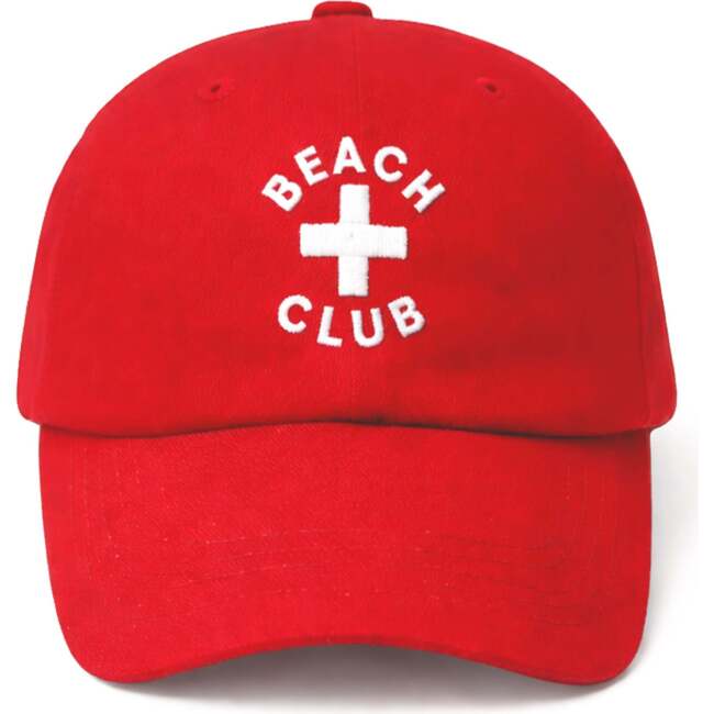 Beach Club Baseball Hat, Red - Hats - 3