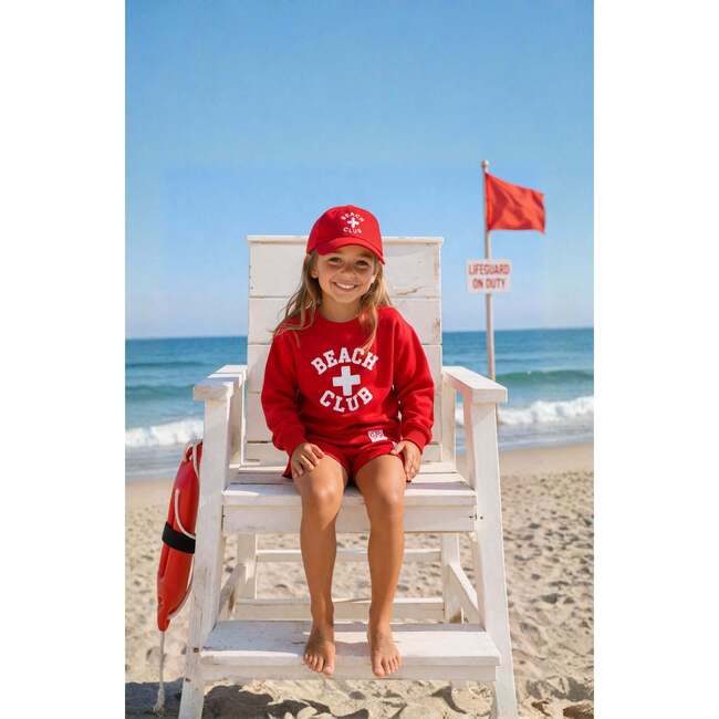 Beach Club Sweatshirt, Red