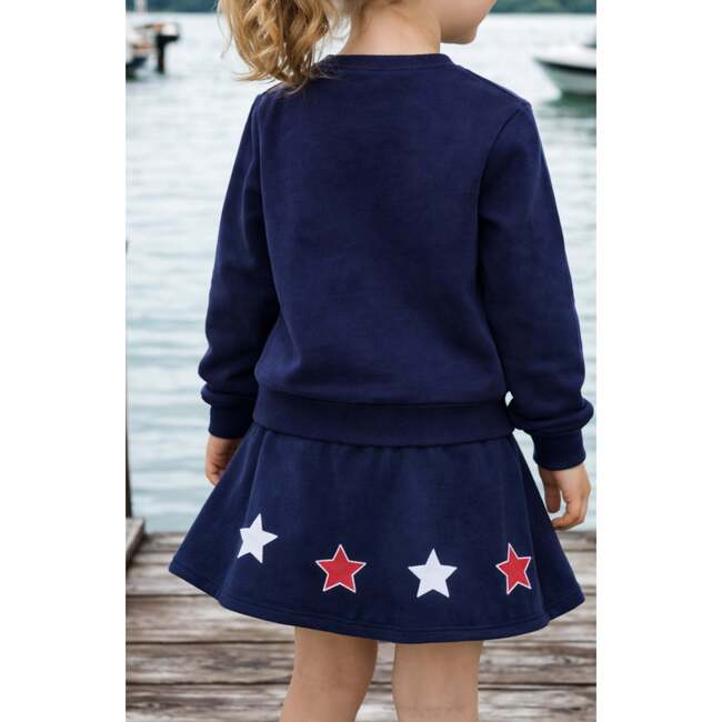 Americana Bow Skort, Navy - Skirts - 3