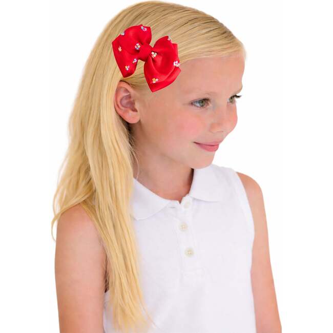 Firecracker Summer Hair Bow Set, Red/White/Blue - Hair Accessories - 3