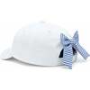 American Flag Bow Baseball Hat, White - Hats - 4