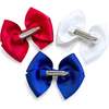 Firecracker Summer Hair Bow Set, Red/White/Blue - Hair Accessories - 6