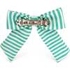 Seersucker Hair Bow, Green - Hair Accessories - 6