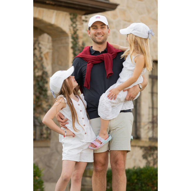 American Flag Bow Baseball Hat, White - Hats - 9