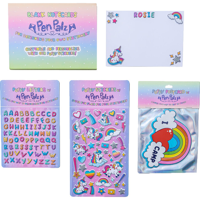 ‘Love From Camp’ Puffy Stationery Bundle, Pink - Paper Goods - 1