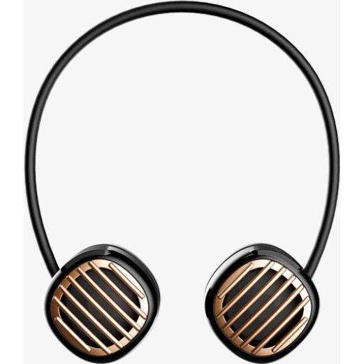 Neck Fan- Black & Rose Gold